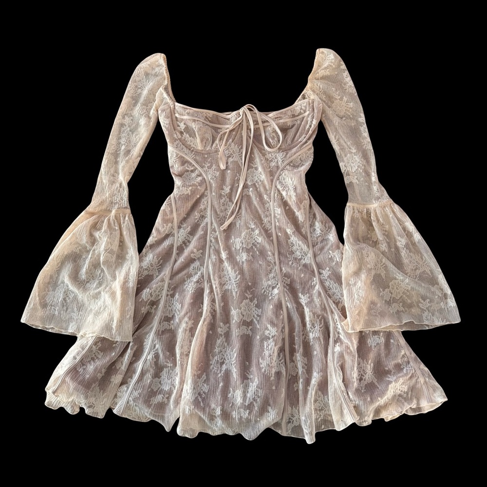 Elegant Cream Lace Dress